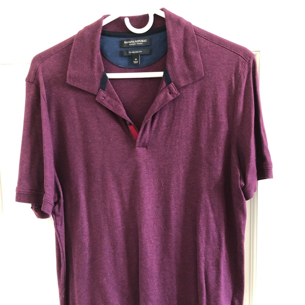 Banana Republic Men’s Luxury Touch Burgundy Polo